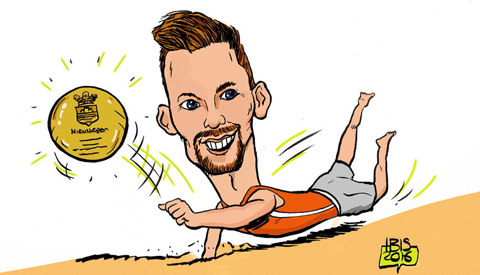 PENTekening: ‘Stadspenning voor beachvolleyballer Robert Meeuwsen’