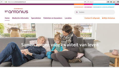 St. Antonius Ziekenhuis heeft nieuwe website