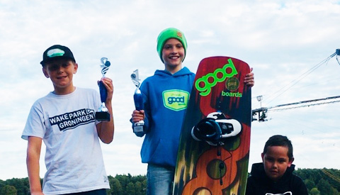 Jayden Zingel (10 jaar) uit Nieuwegein Nederlands Kampioen Wakeboard Cable