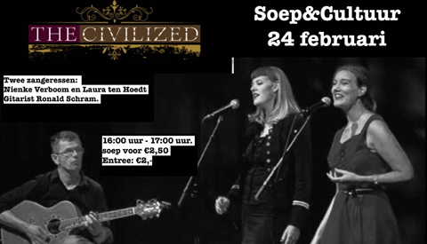 Trio The Civilized zondag 24 februari in ‘t Dorpshuis op Fort Vreeswijk