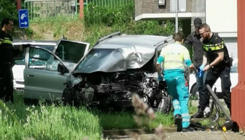 Bestuurder overleden bij ongeval op de A.C. Verhoefweg