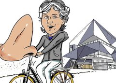 PENTekening: ‘Snuffelen op de fiets in Nieuwegein’