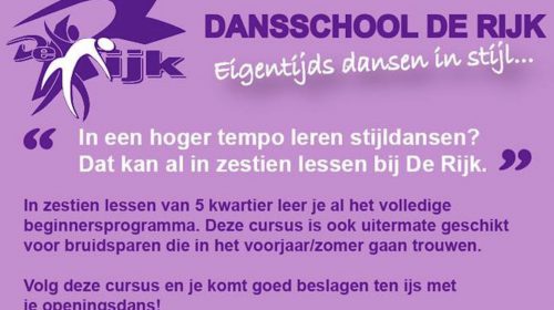 Eigentijds maar onveranderd Dansen in Stijl bij Dansschool De Rijk in Nieuwegein