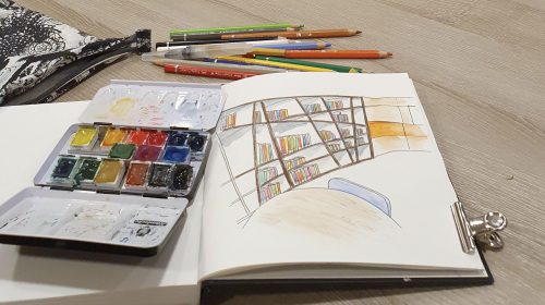‘Sketchcrawl’ in de bieb De tweede verdieping