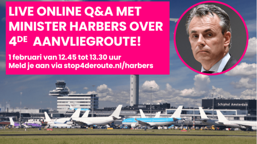 Bezorgde burgers gaan in gesprek met minister over vierde aanvliegroute Schiphol