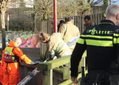 Grote hoeveelheid kentekenplaten gevonden in vijver aan het Merelplein