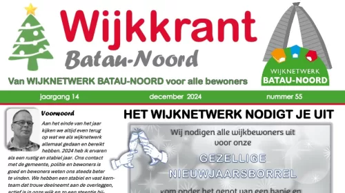 De wijkkrant voor de wijk Batau-Noord is weer uit