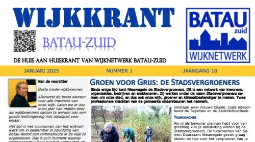 De wijkkrant voor de wijk Batau-Zuid is weer uit